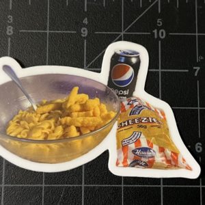 Cheezie meal sticker