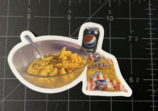 Cheezie meal sticker